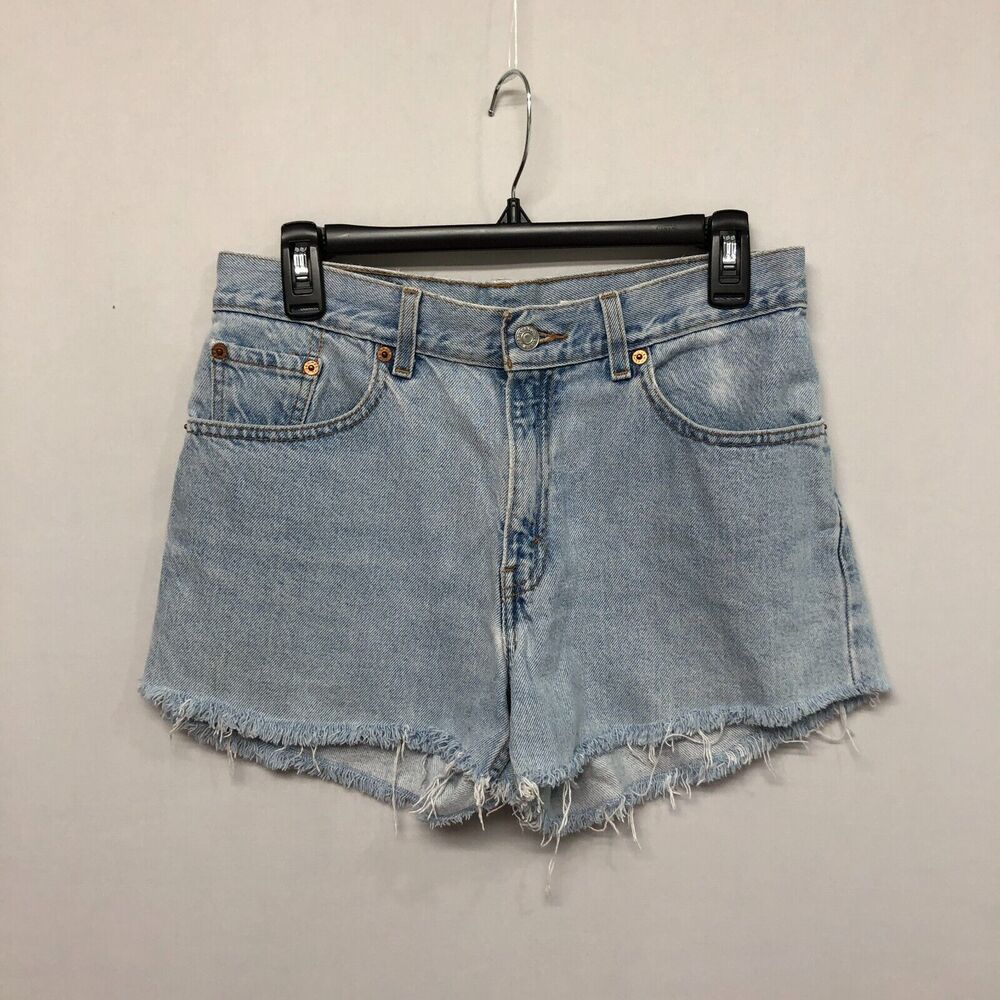 Vintage Levi's Women Juniors Blue Denim Jean Shorts Size 9 Light Wash M181 -29